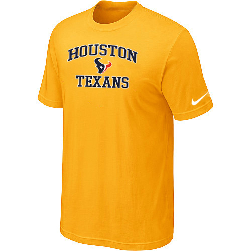  Houston Texans Heart& Soul Yellow TShirt 77 