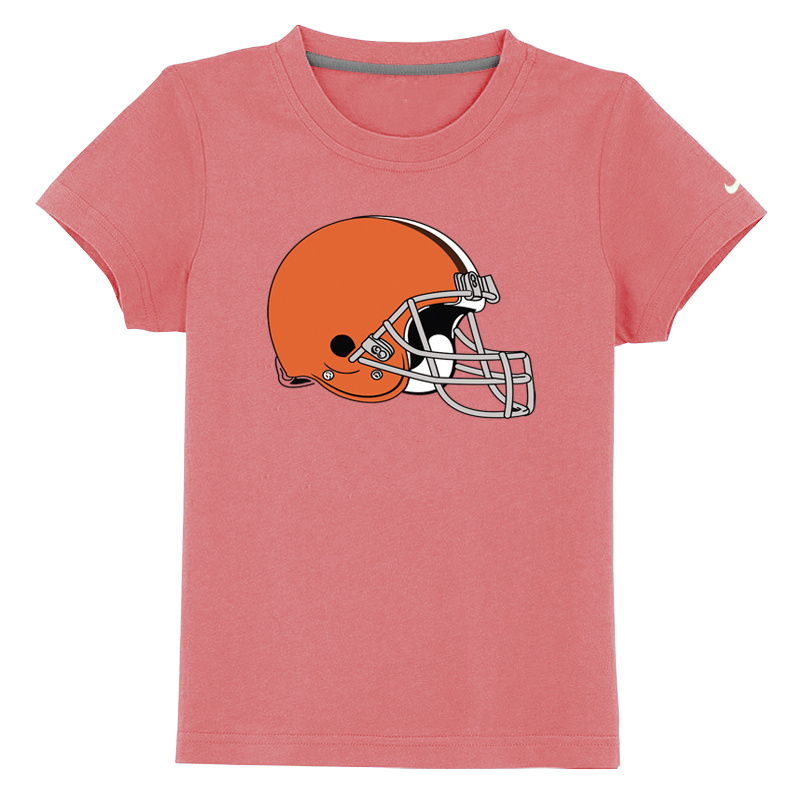 Cleveland Browns Sideline Legend Authentic Logo Youth T Shirt pink