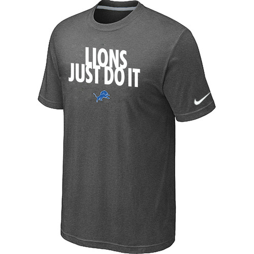 NFL Detroit Lions Just Do It D- Grey TShirt 16 