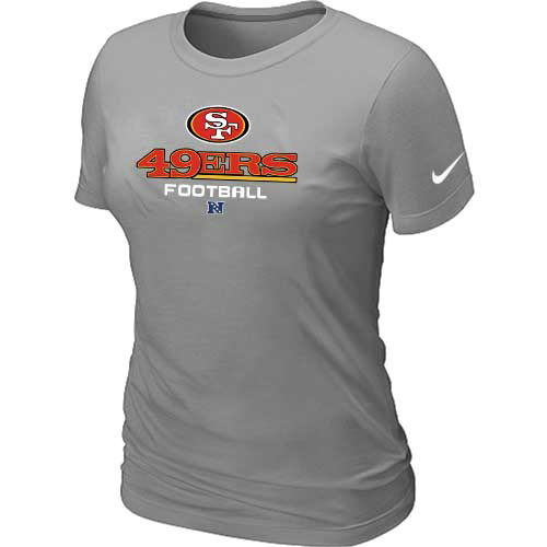  San Francisco 49 ers L- Grey Womens Critical Victory TShirt 211 