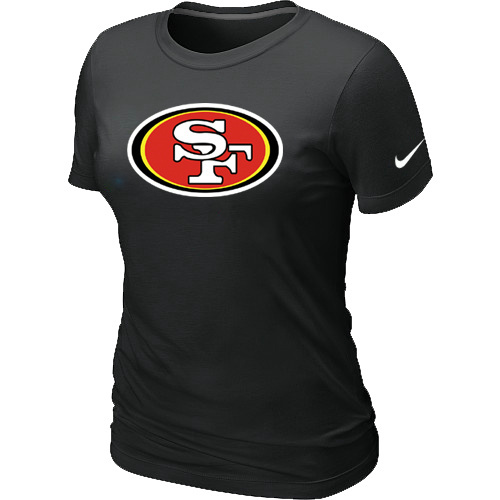  San Francisco 49 ers Black Womens Logo TShirt 225 