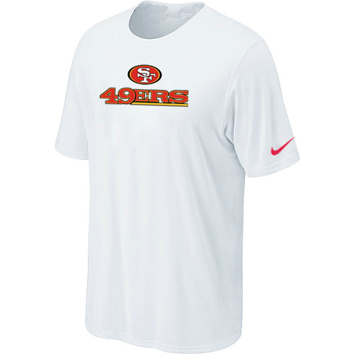  Nike San Francisco 49 ers Authentic Logo TShirt White 247 