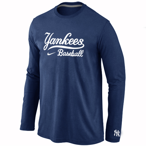 Nike New York Yankees Long Sleeve T-Shirt D.Blue