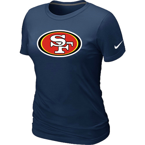  San Francisco 49 ers D- Blue Womens Logo TShirt 223 