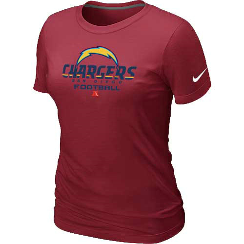  San Diego Charger Red Womens Critical Victory TShirt 48 