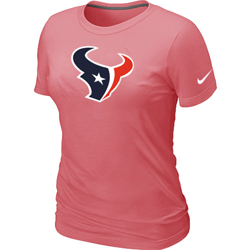  Houston Texans Pink Womens Logo TShirt 1 