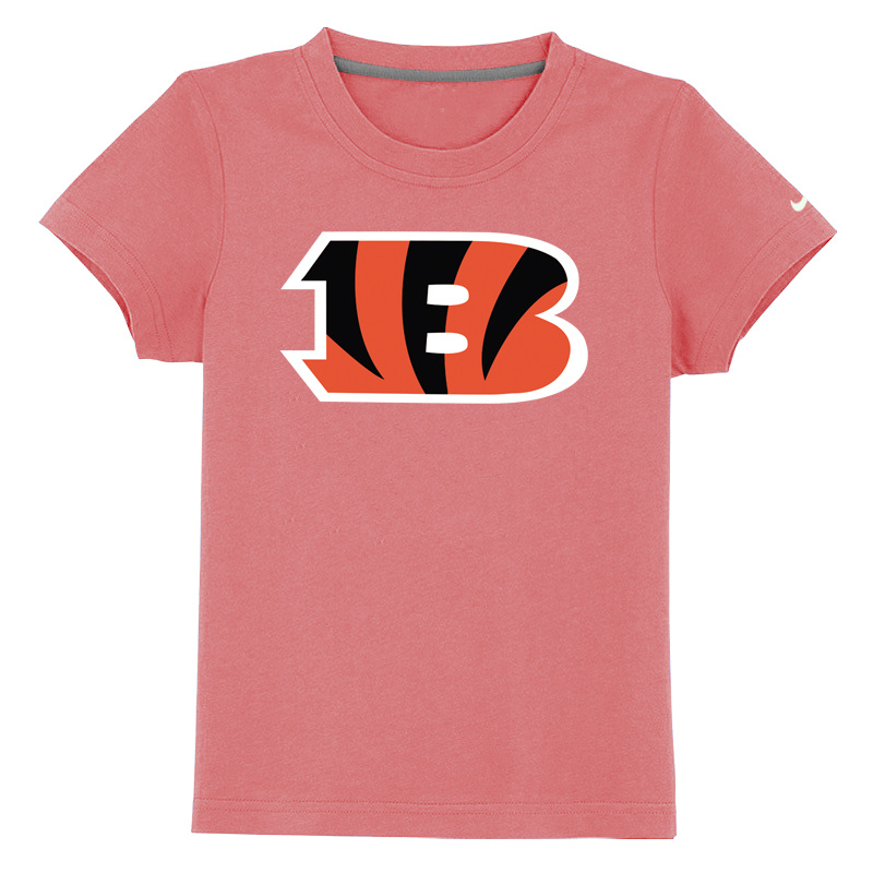 Cincinnati Bengals Sideline Legend Authentic Logo Youth T-Shirt Pink