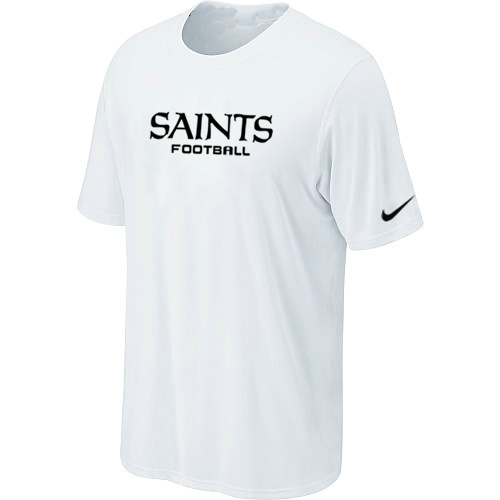 Nike New Orleans Saints Sideline Legend Authentic Font TShirt White 105