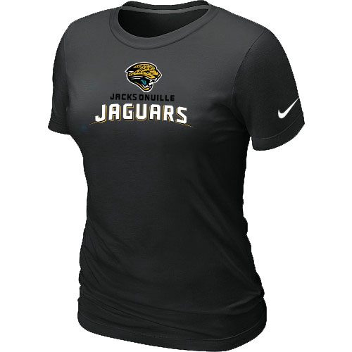  Nike Jacksonville Jaguars Authentic Logo Womens TShirtblack 4 