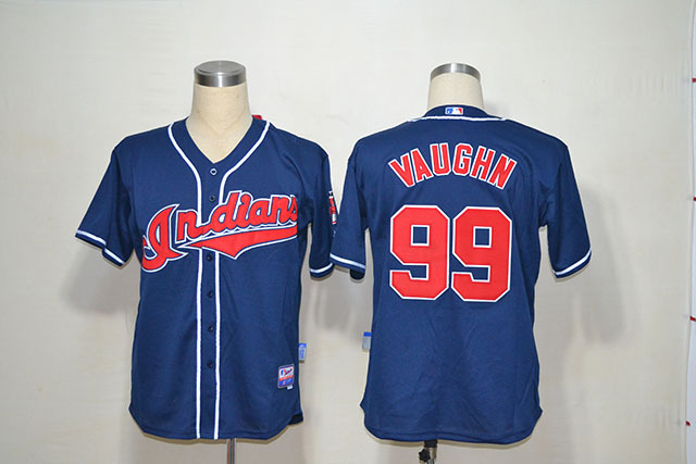 MLB Jerseys Cleveland Indians #99 VAUGHN Blue Cool Base