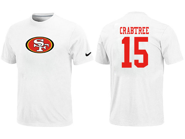 Nike San Francisco 49 ers 15 CRABTREE Name& Number TShirt White 15 7