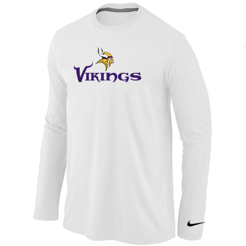 Nike Minnesota Vikings Authentic Logo Long Sleeve T-Shirt white