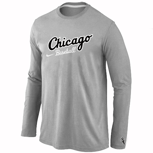 Nike Chicago White Sox Long Sleeve T-Shirt Grey