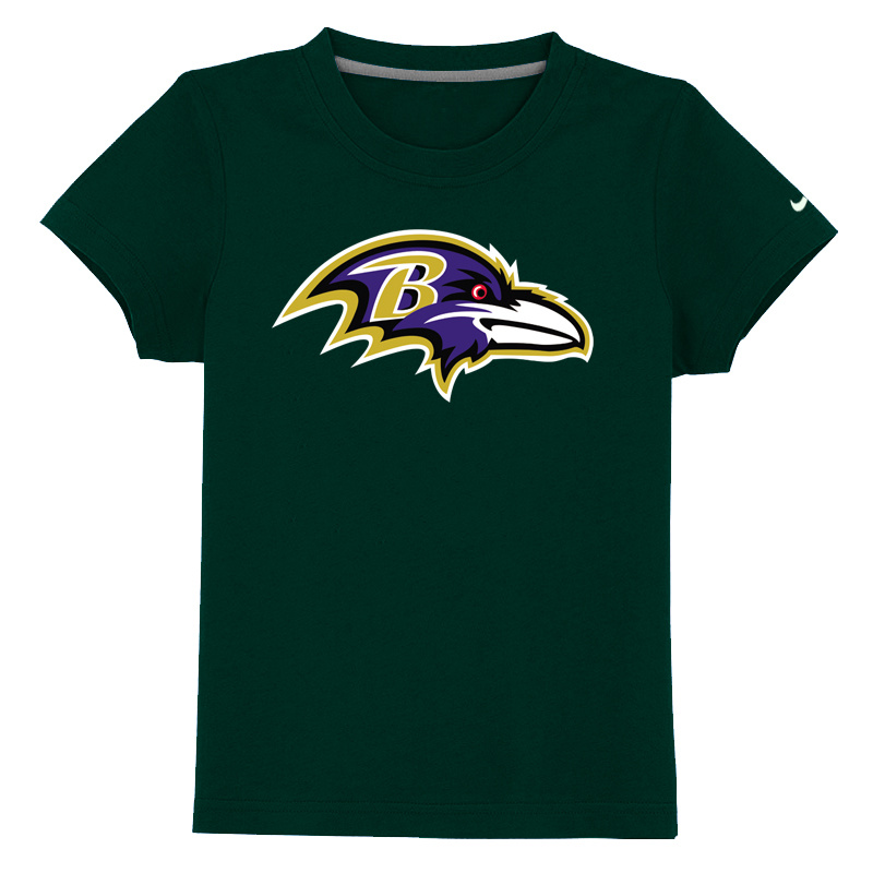 Baltimore Ravens Sideline Legend Authentic Logo Youth T Shirt D-Green