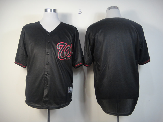 MLB Washington Nationals blank Black Fashion Jerseys