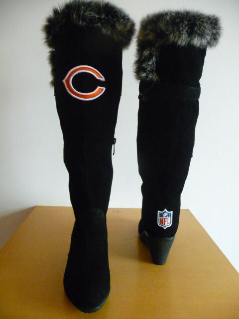 NFL Chicago Bears Cuce Shoes Womens Cheerleader Boots Black