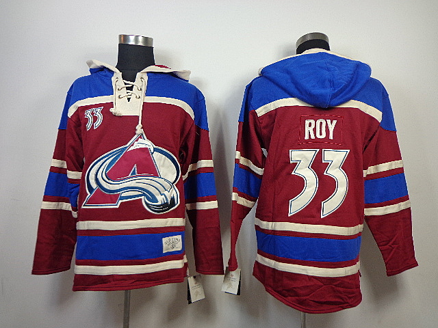 NHL Hoodie Colorado Avalanche #33 Roy sweater Blue and Red