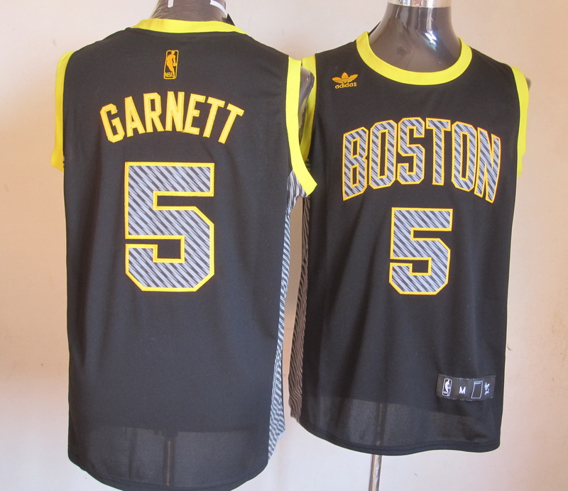 Adidas Boston Celtics #5 Garnett Black NBA jersey