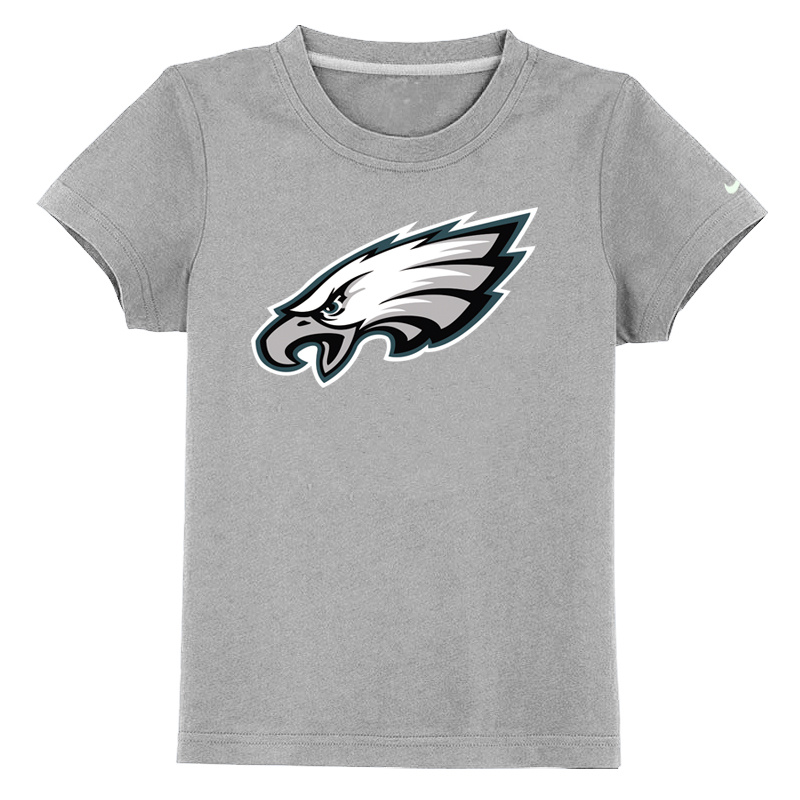 Philadelphia Eagles Authentic Logo Youth T Shirt Light grey