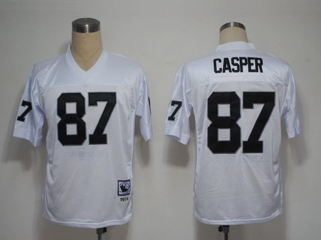 NFL Jerseys Oakland Raiders 87 Dave Casper Throwback  White