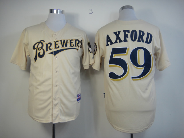 Milwaukee Brewers Authentic 59 Axford YOUniform Cool Base Jersey