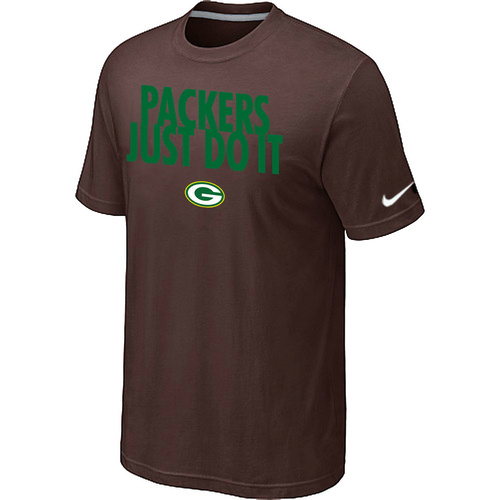 NFL Green Bay Packers Just Do It Brown TShirt 80 