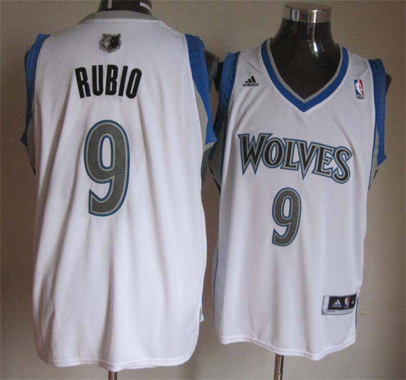 Adidas Minnesota Timberwolves #9 Rubio white jersey
