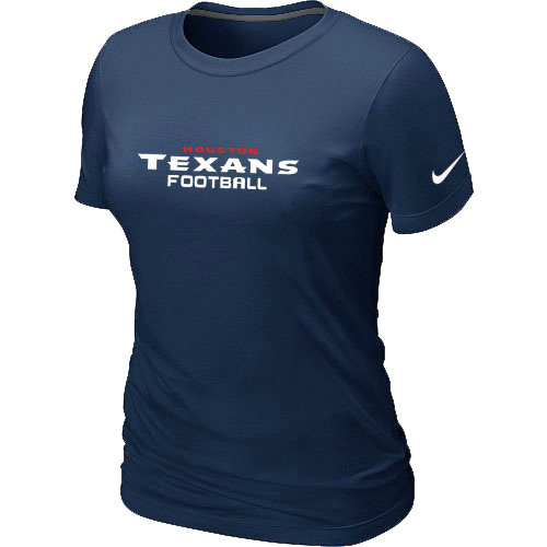  Nike Houston Texans Sideline Legend Authentic Font Womens TShirtd-blue 2 