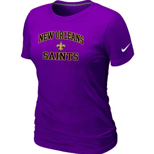 New  Orleans Saints Womens Heart & Soul Purple TShirt 49