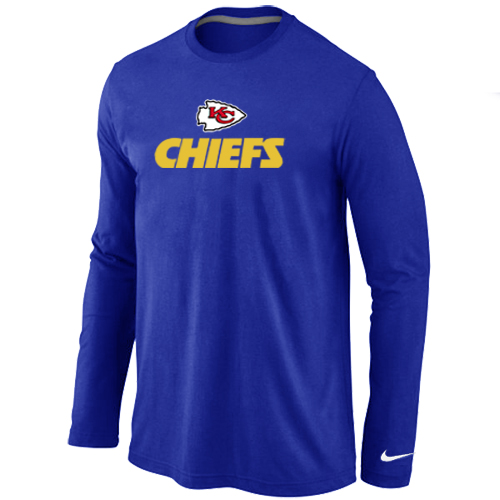 Nike Kansas City Chiefs Authentic Logo Long Sleeve T-Shirt Blue