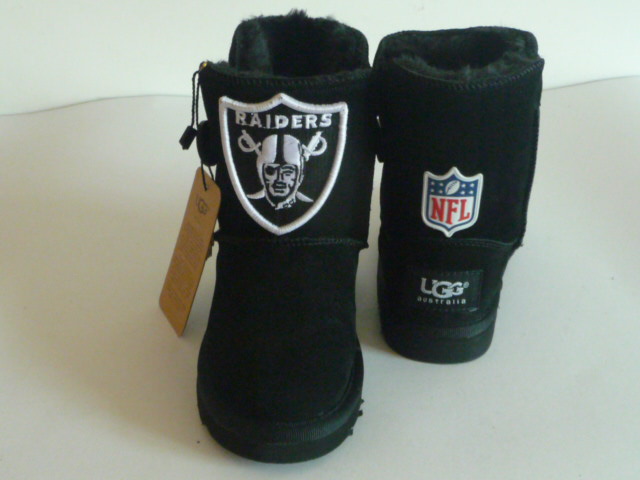 Kids NFL Oakland Raiders Black Boots