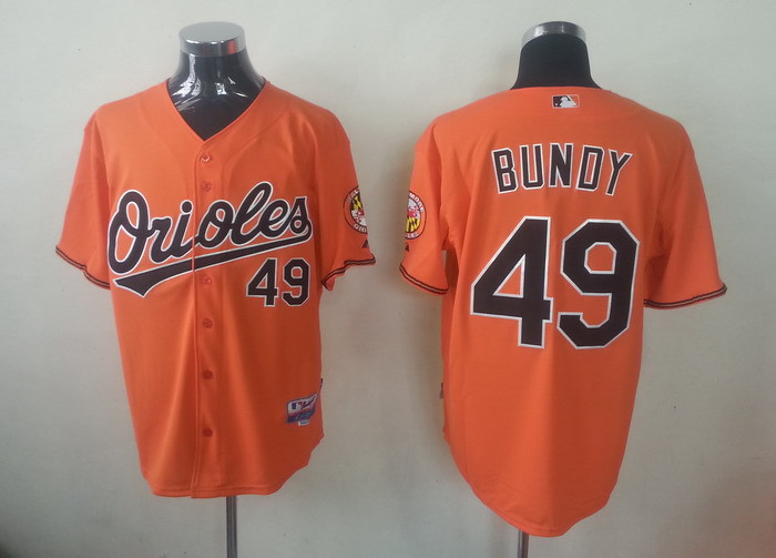 MLB baltimore orioles #49 Bundy Orange Jersey