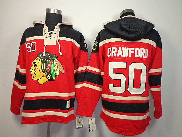 NHL Chicago Blackhawks #50 Crawford Red Hoodie