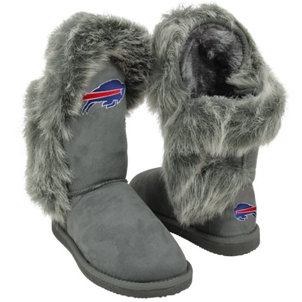 NFL Buffalo Bills logo Womens Cuce Shoes Ladies Fanatic Boots Gray