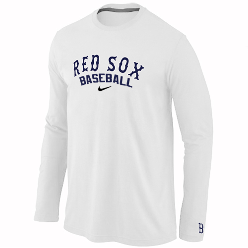 Nike Boston Red Sox Long Sleeve T-Shirt White