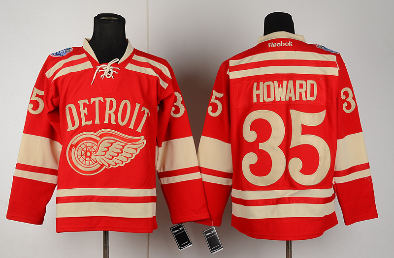 2014 new Detroit Red Wings #35 Howard Red Jersey