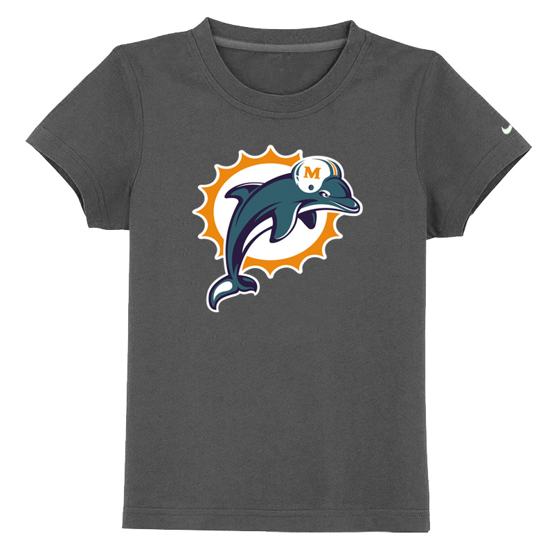 Miami Dolphins Sideline Legend Authentic Youth Logo T Shirt D-grey