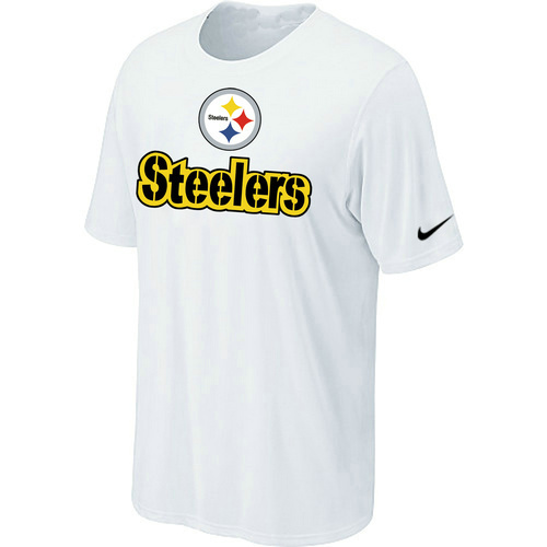  Nike Pittsburgh Steelers Authentic Logo TShirt White 88 