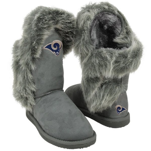 NFL St Louis Rams Womens Cuce Shoes Ladies Fanatic Grey Boots