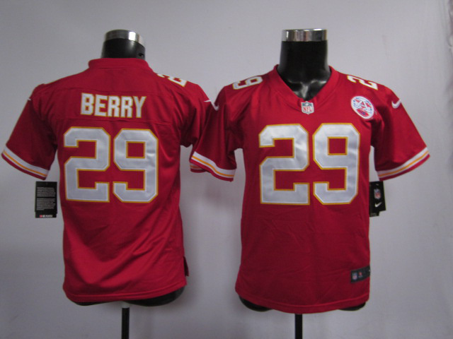 Youth Nike Kansas City Chiefs #29 Berry Jersey in red