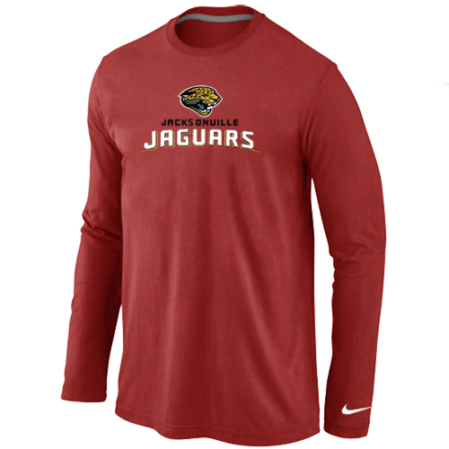 Nike Jacksonville Jaguars Authentic Logo Long Sleeve T-Shirt RED