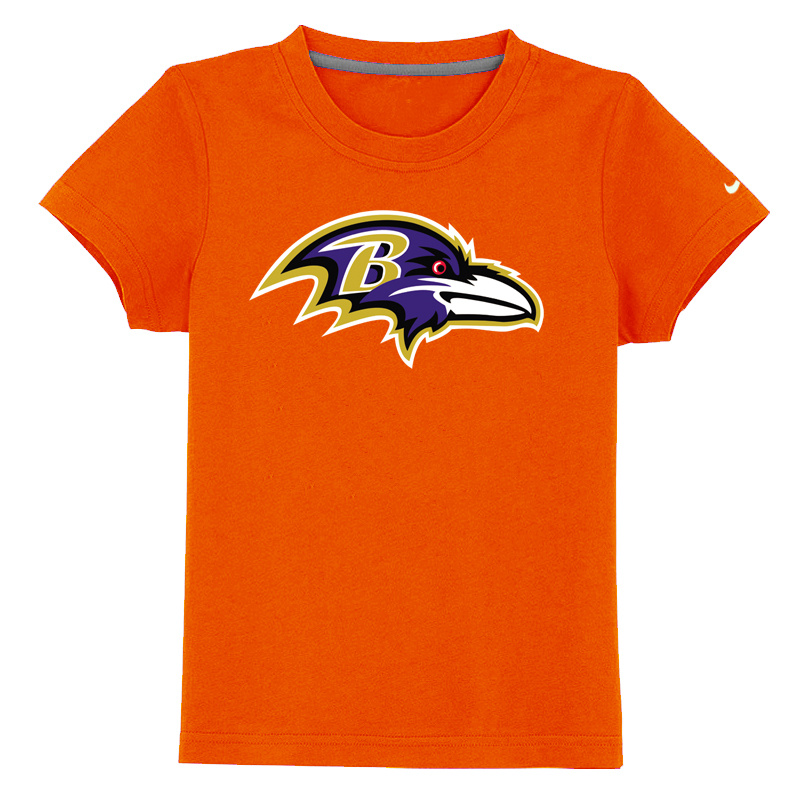 Baltimore Ravens Sideline Legend Authentic Logo Youth T Shirt Orange