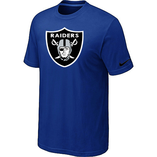  Oakland Raiders Sideline Legend Authentic Logo TShirt Blue 67 