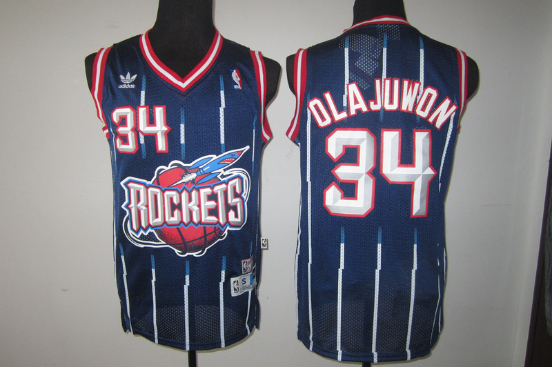 NBA Houston Rockets #34 Dlajuwon Blue Jersey