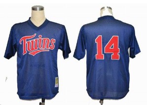 Minnesota Twins 14 Kent Hrbek Blue M&N 1991