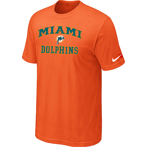  Miami Dolphins Heart& Soul Orangel TShirt 67 