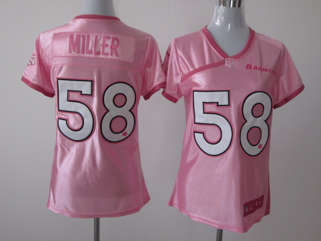 Nike Denver Broncos #58 Miller Pink Women Jersey