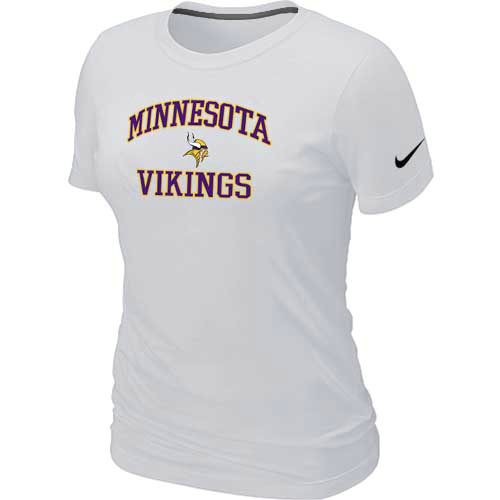 Minnesota Vikings Womens Heart& Soul White TShirt 40 