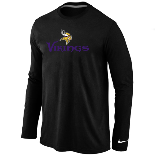 Nike Minnesota Vikings Authentic Logo Long Sleeve T-Shirt Black