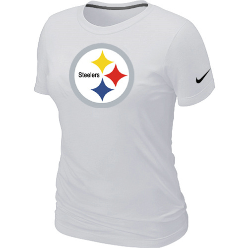  Pittsburgh Steelers White Womens Logo TShirt 55 